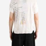 Tan t-shirt, full body view