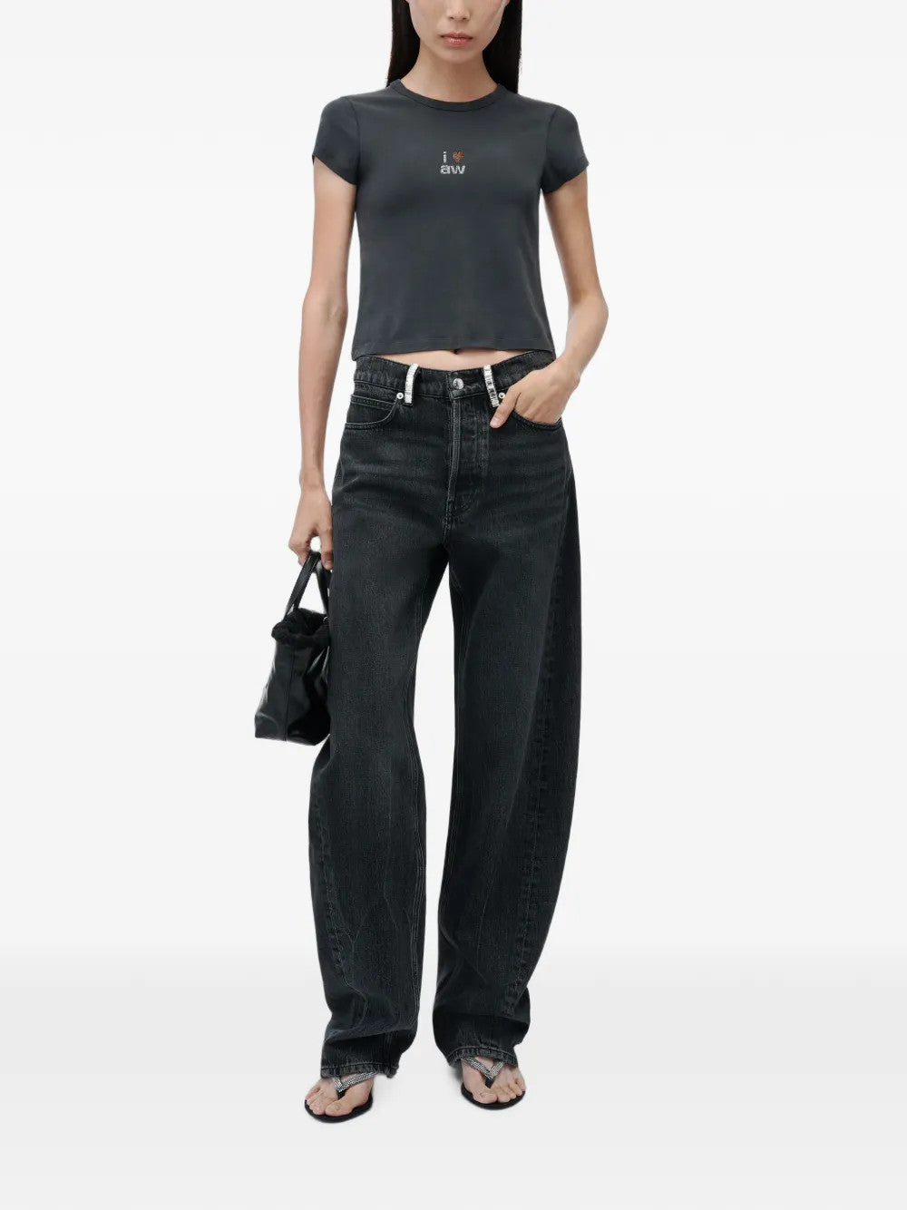 Black jeans, full body view