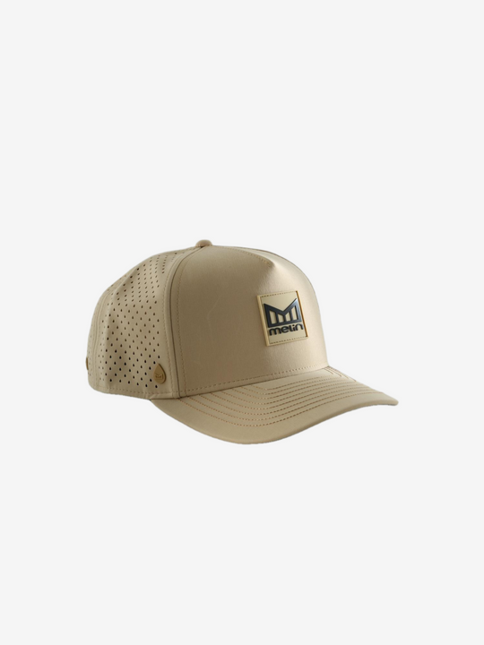 Tan hat, front view