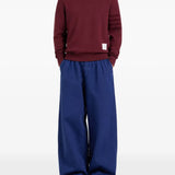 Burgundy knitwear, front view