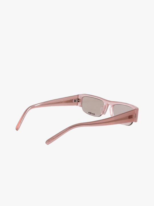 Pink eyewear, side view