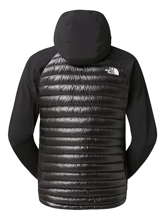 black hoodie, back view