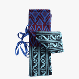 Blue scarf, front view