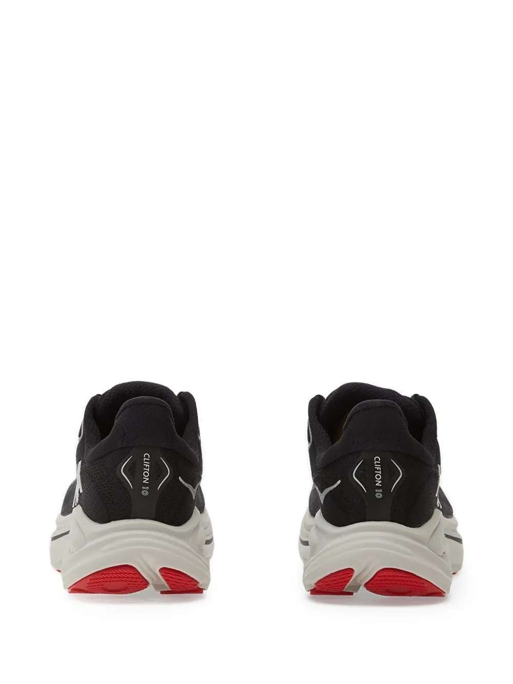 Black sneakers, back view