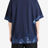 Navy t-shirt, full body view