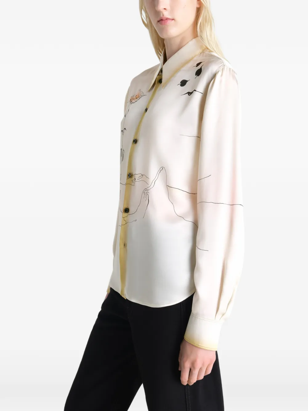 White shirts worn by a person, showing the shirts's fit