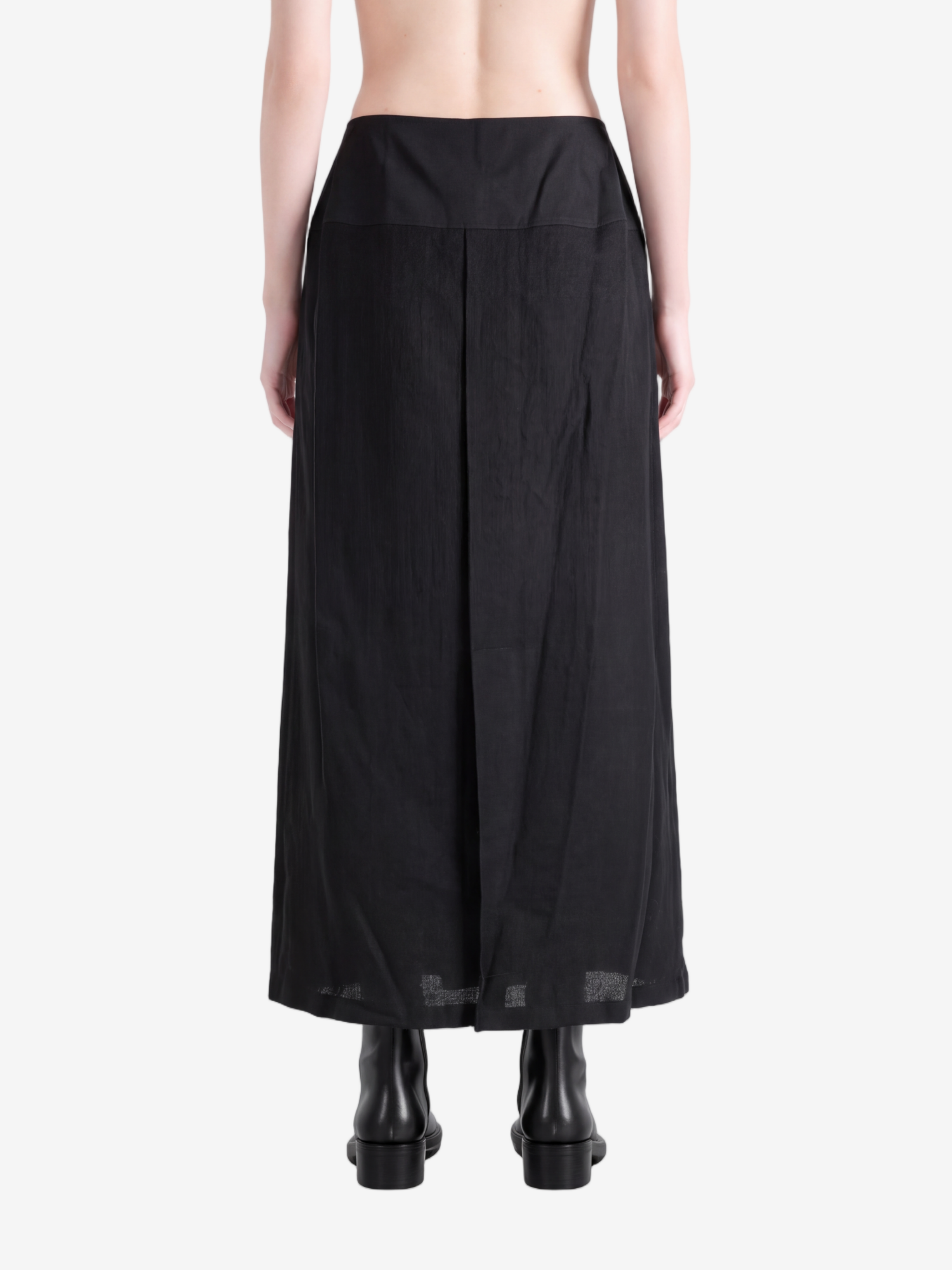 Black knitwear, full body view