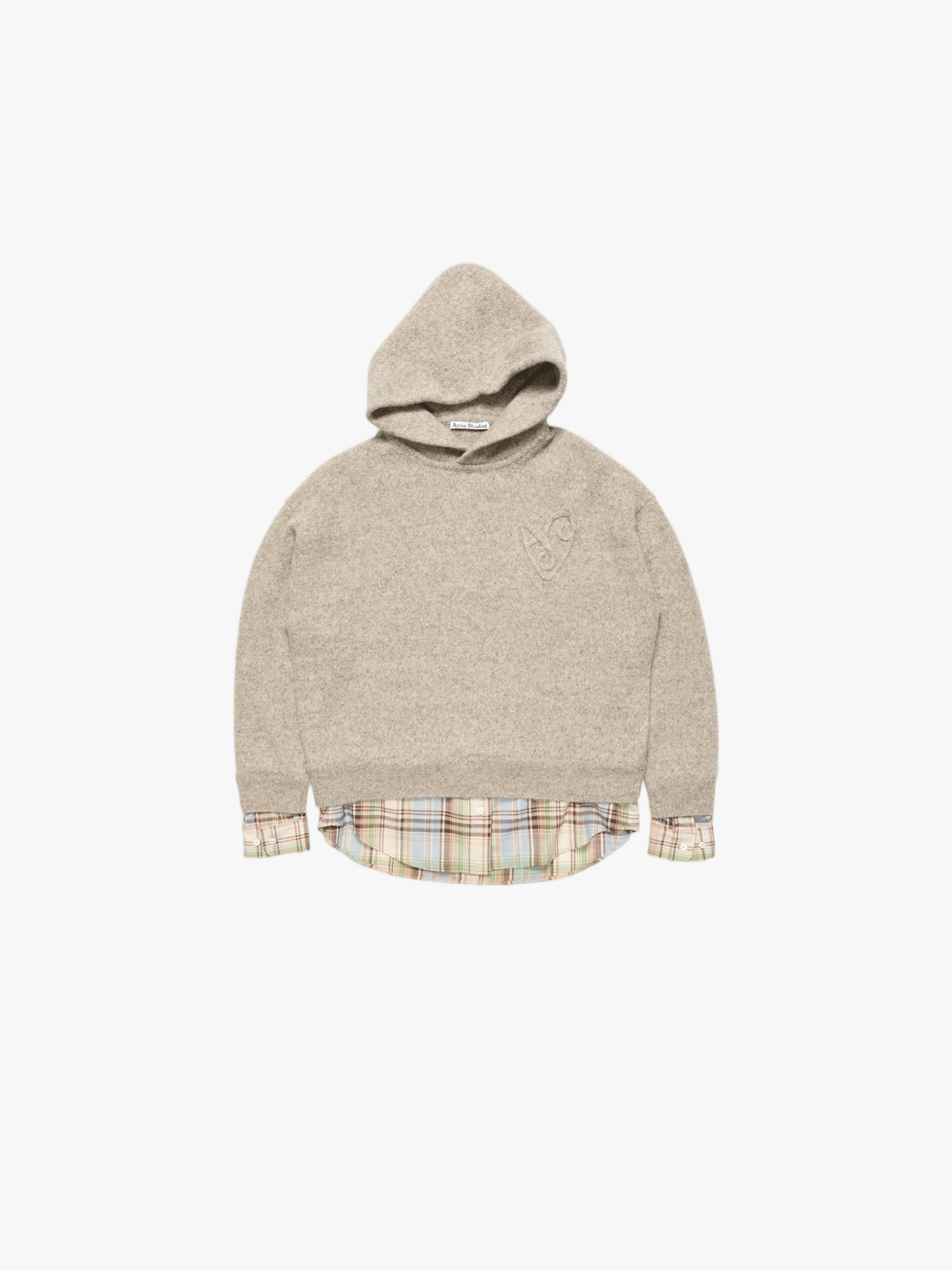 Tan knitwear, front view