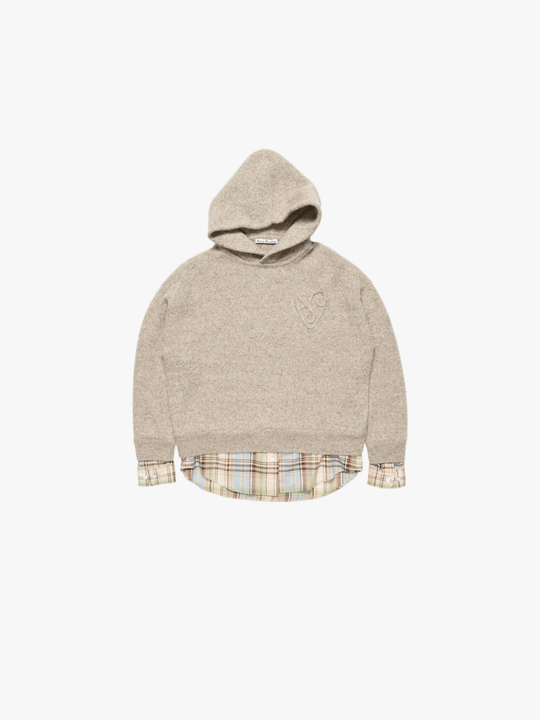 Tan knitwear, front view