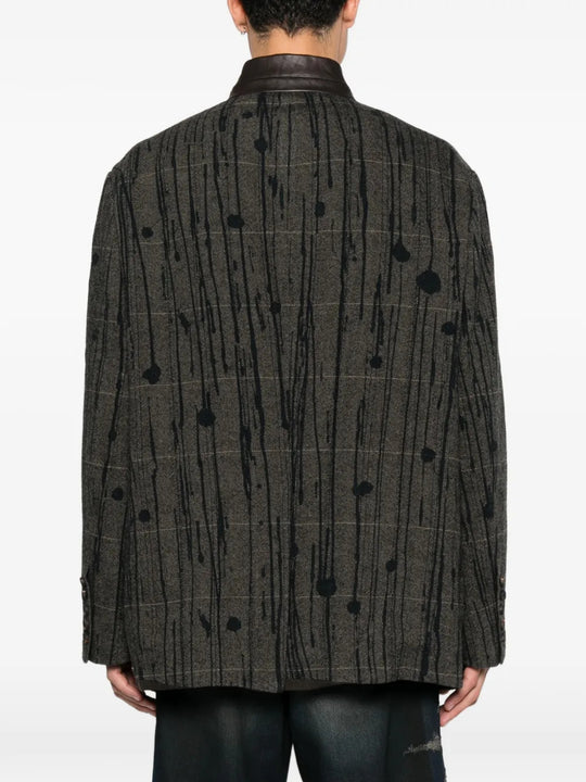 Grey blazer, full body view