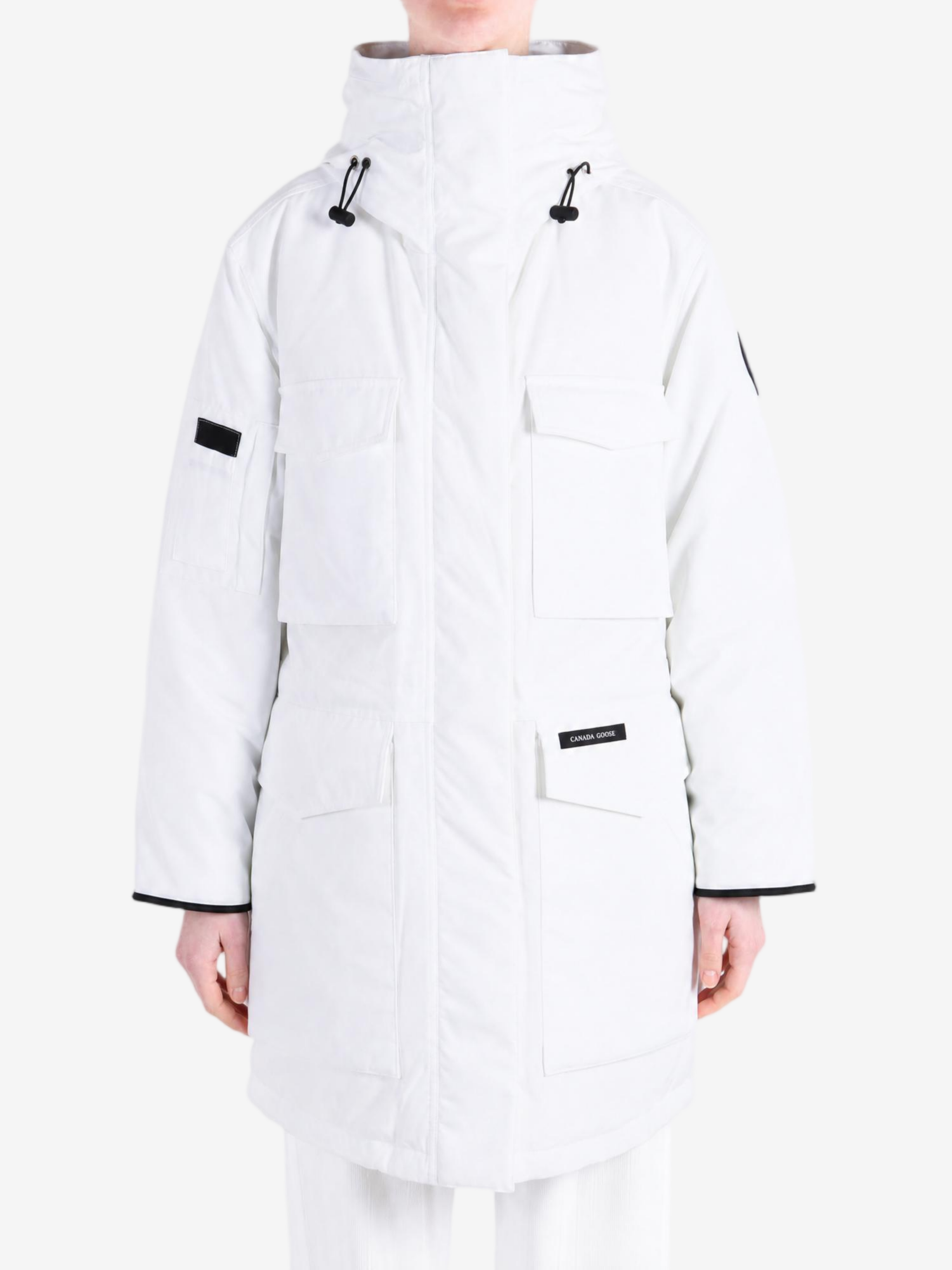 White jacket, full body view