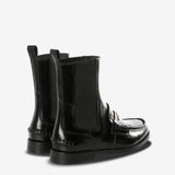 black boots, side view