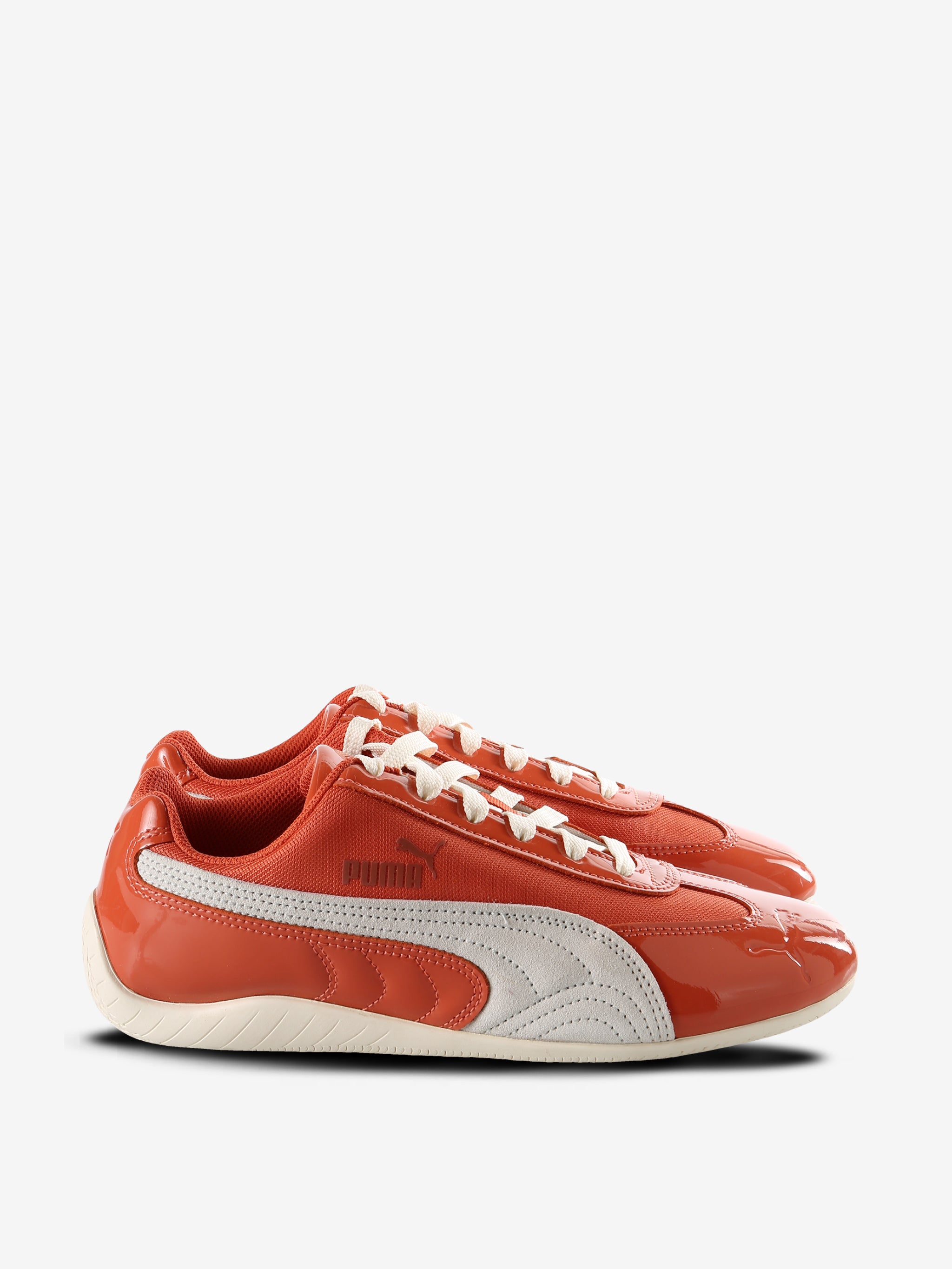 Orange sneakers,front view