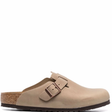 Brown sandals, front view