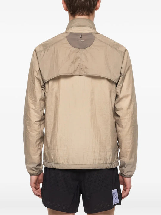 Tan jacket, full body view