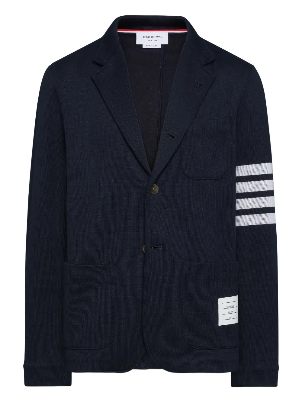 navy jacket, front view