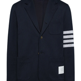 navy jacket, front view