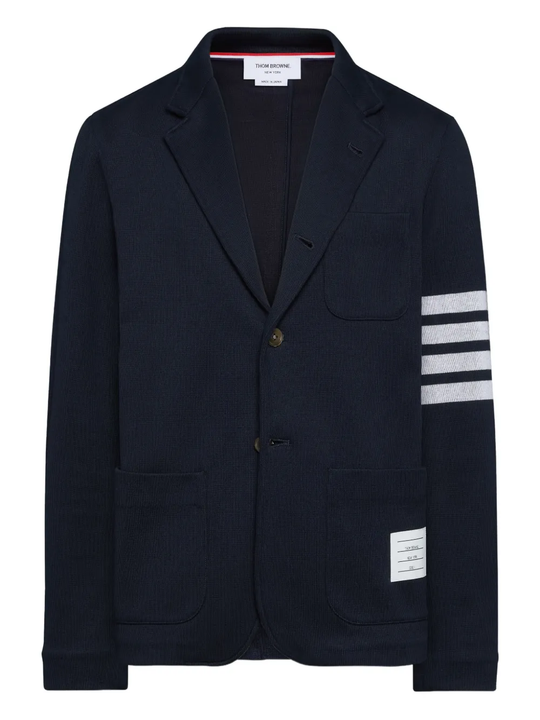 navy jacket, front view