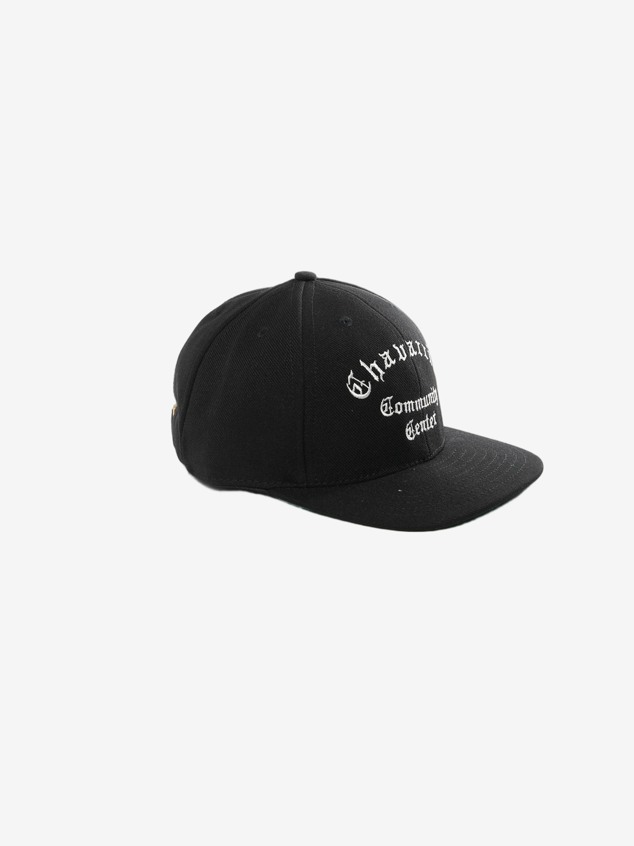 Black cap, side view