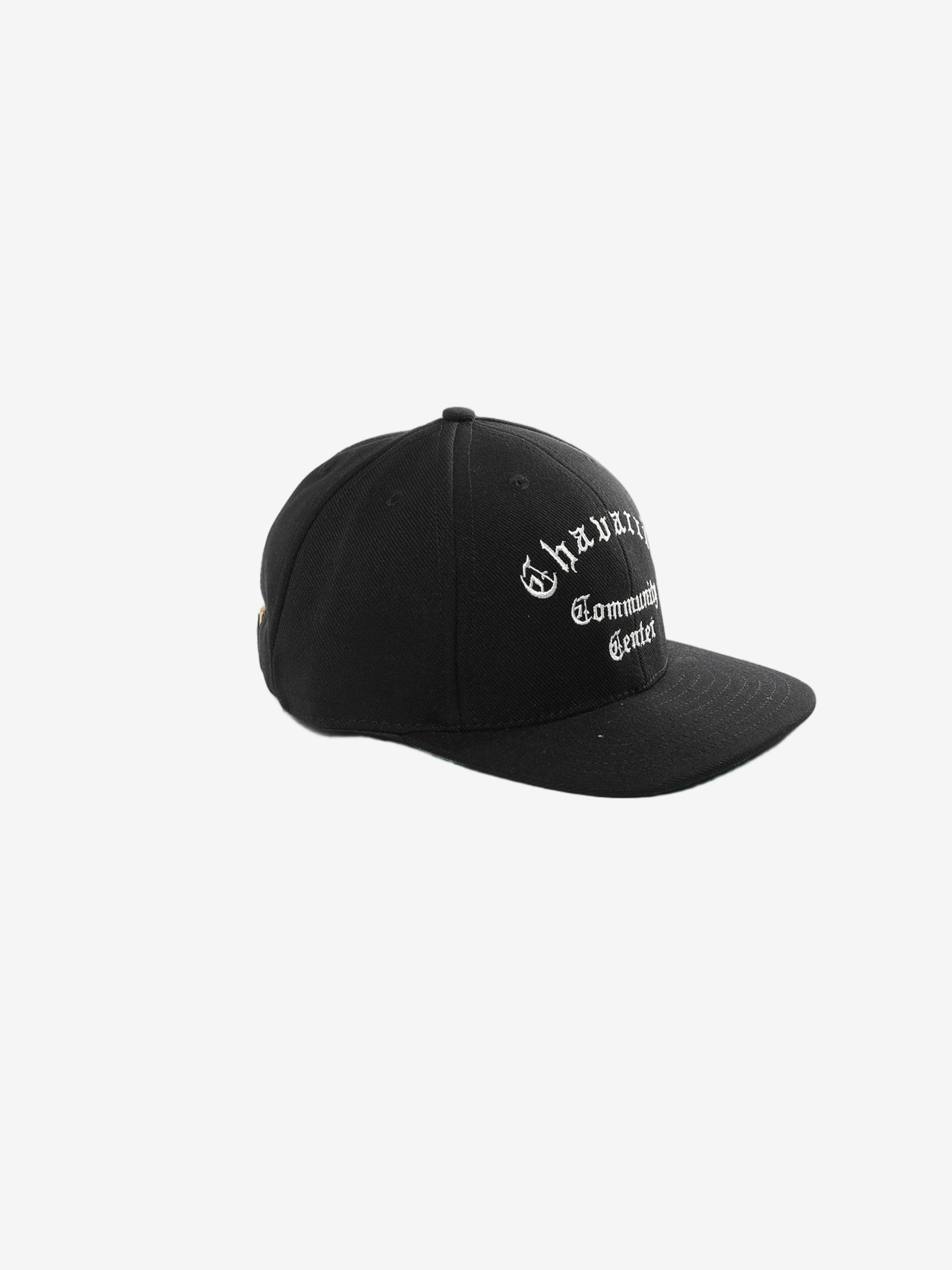 Black cap, side view