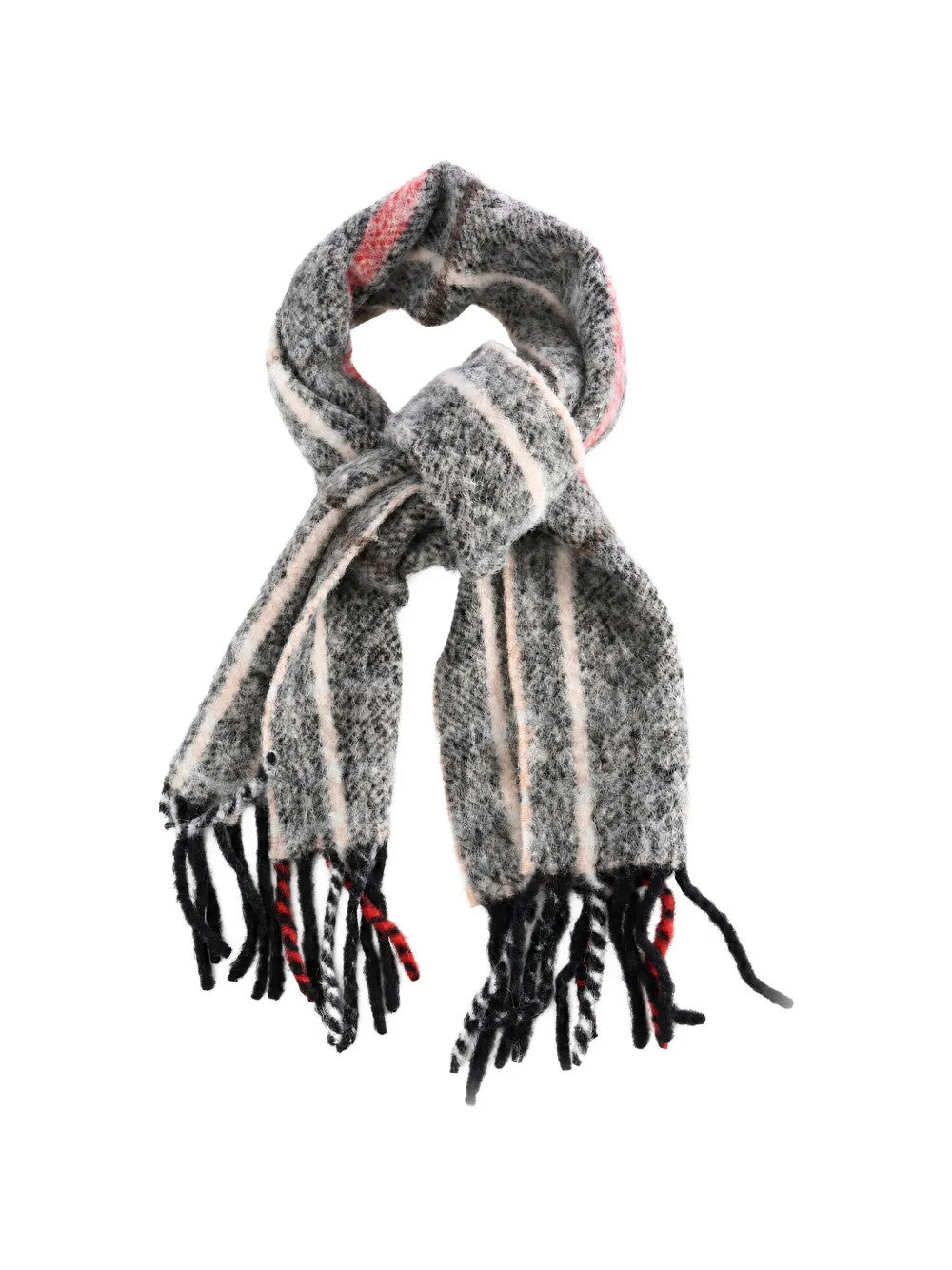 Grey scarf, front view