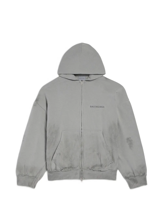 Grey sweats-hoodies, front view