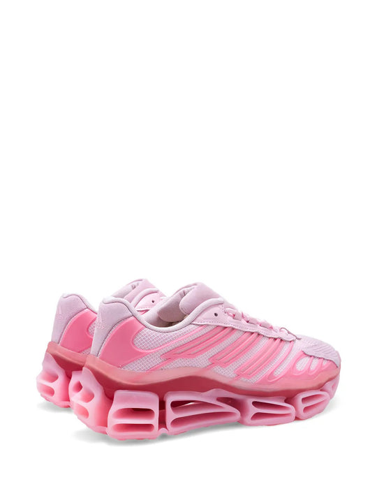 Pink shoes, side view