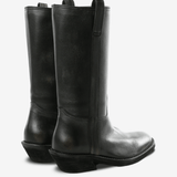 Black boot, back view