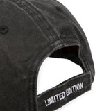Close up of Black hat, showing detail