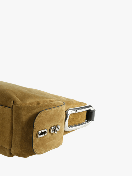 Tan bag, side view