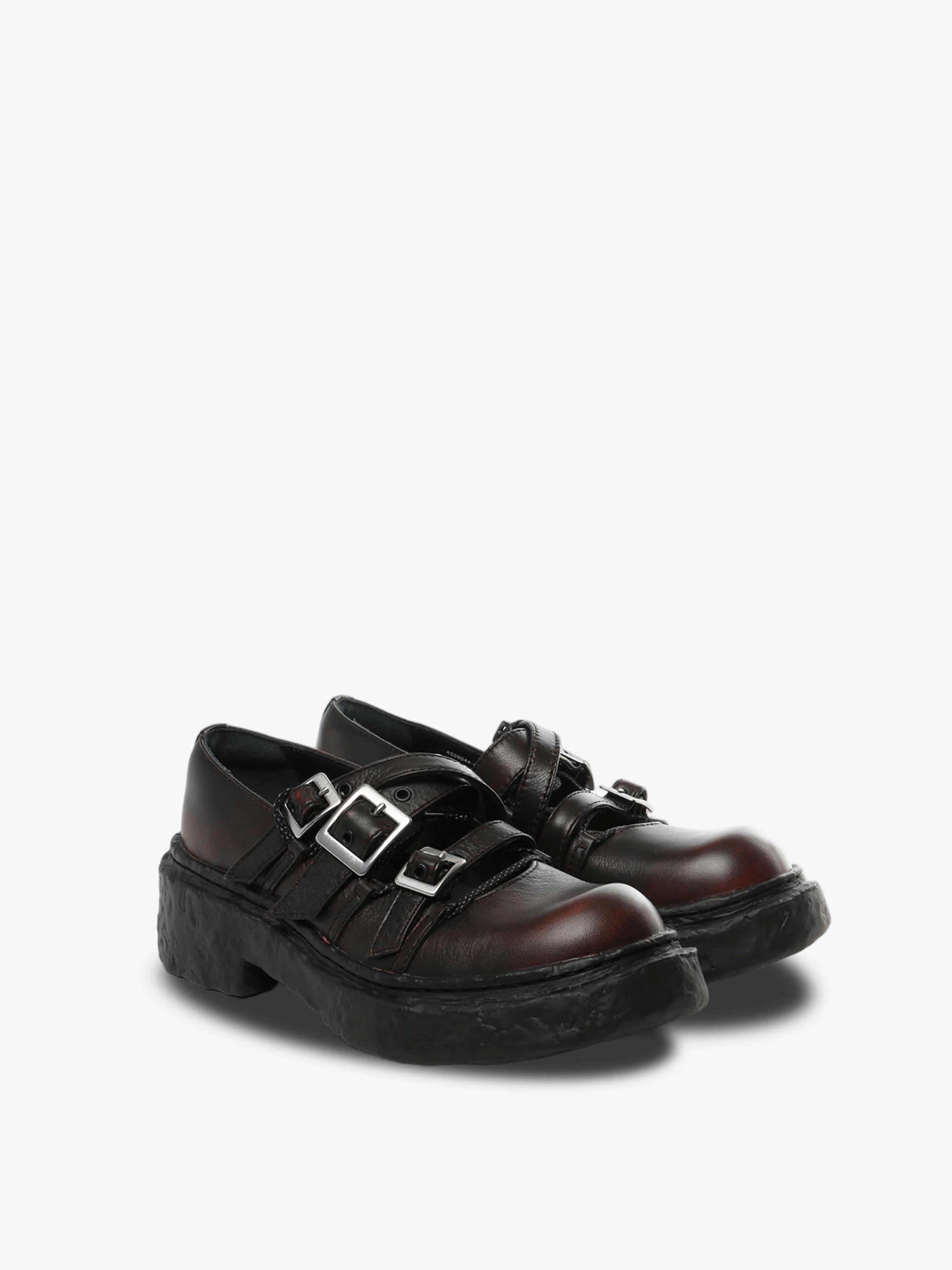 Brown loafers, side view