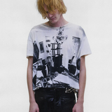 White t-shirt, full body view
