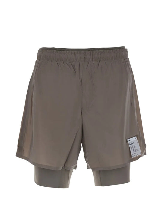 Tan shorts, front view