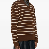 Brown shirt worn by a person, showing the shirt's fit