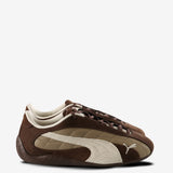 Brown sneakers, side view