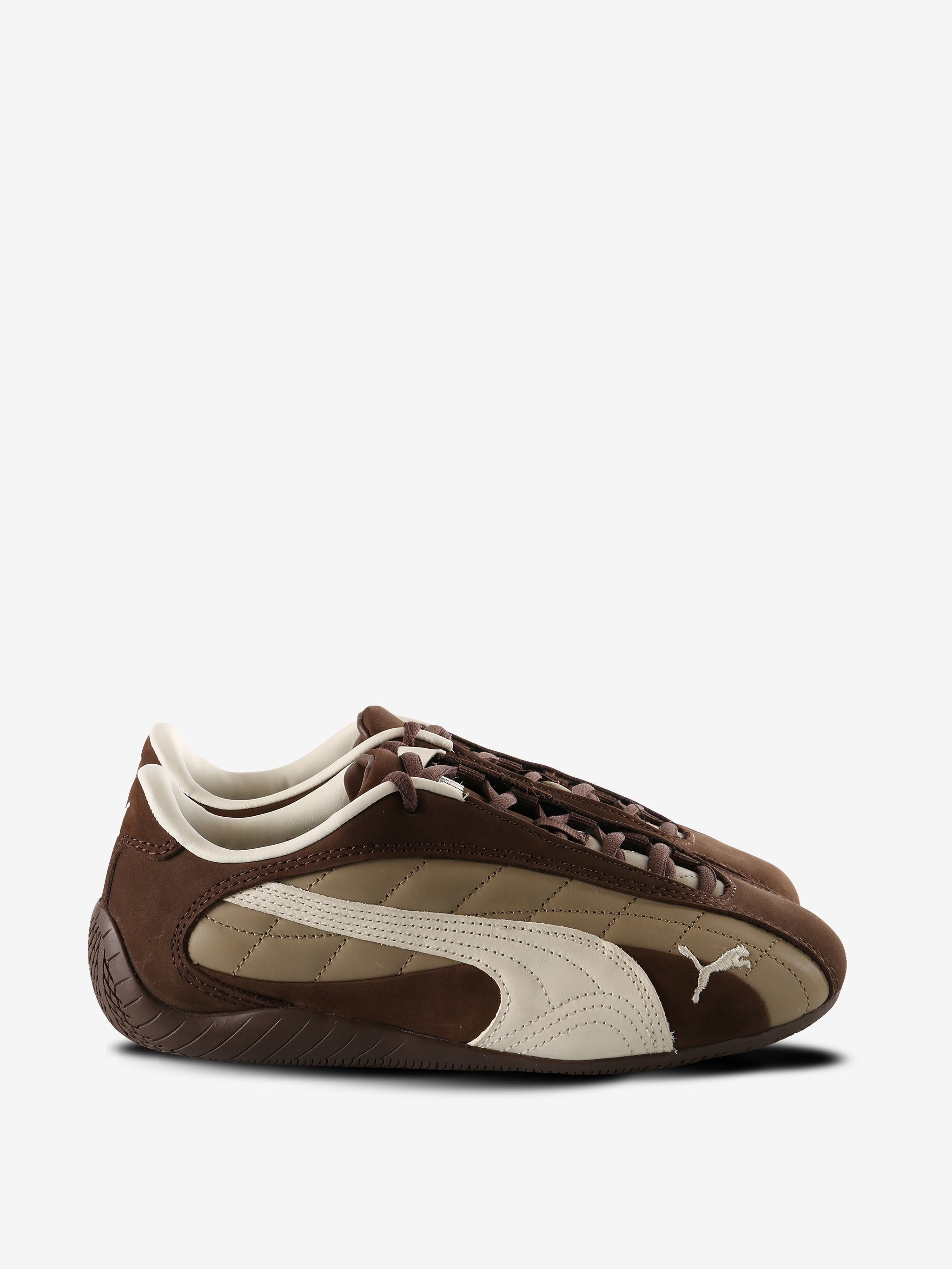 Brown sneakers, side view