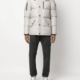 Gray coat , full body view