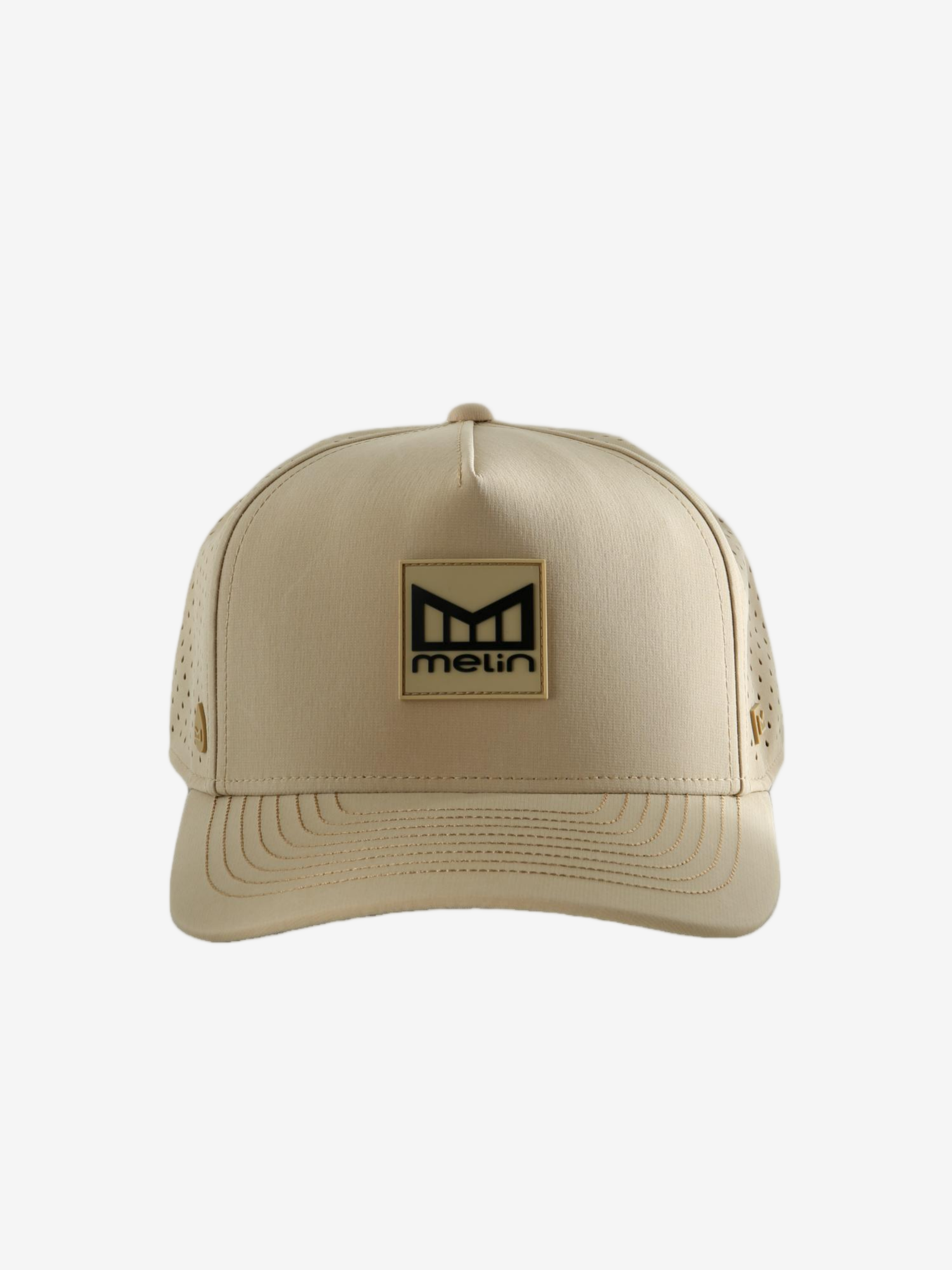 Tan hat, front view