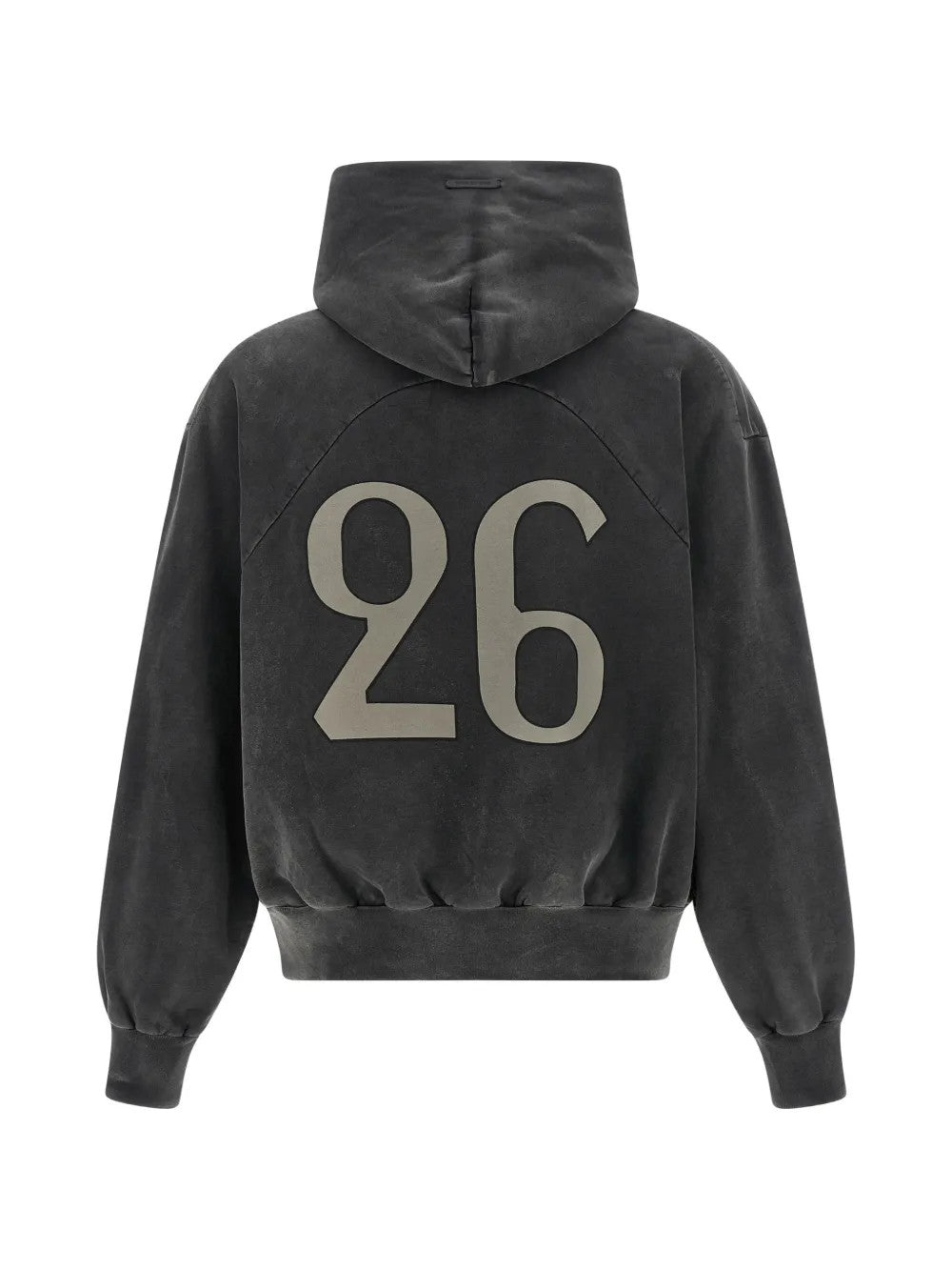 Black hoodie, back view