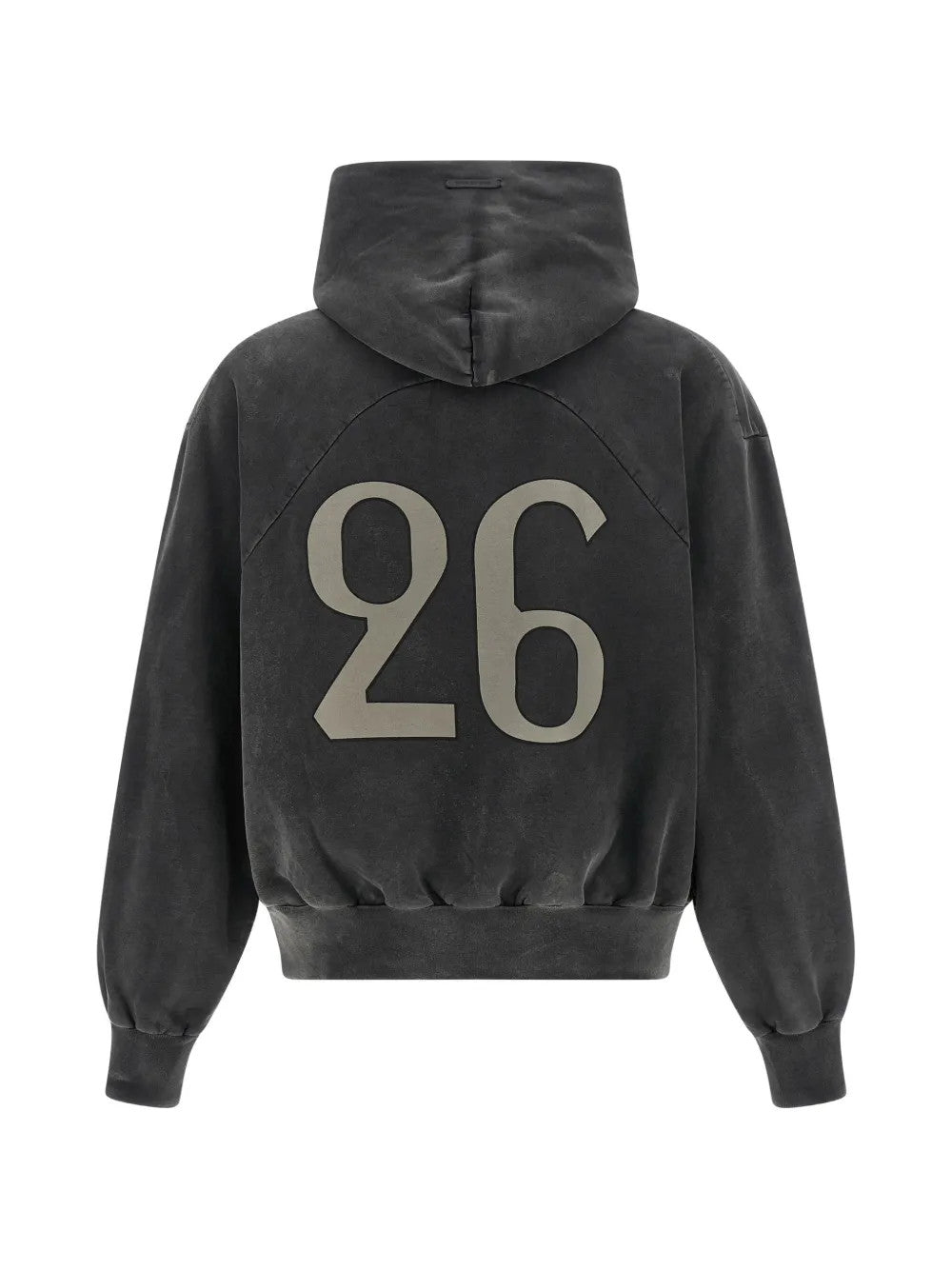 Black hoodie, back view