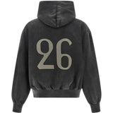 Black hoodie, back view
