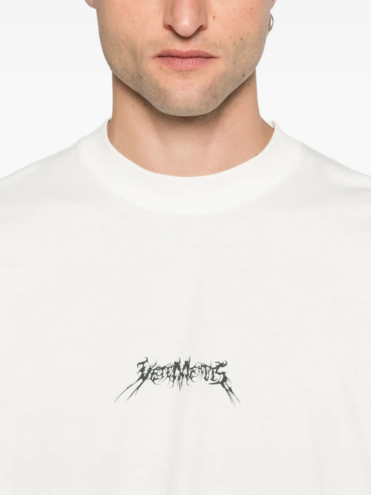 Close up of the white t-shirt , showing texture of the cotton fabric