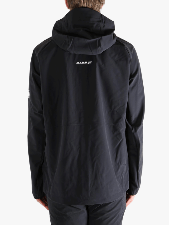 Black jacket worn by a person, showing the jacket's fit
