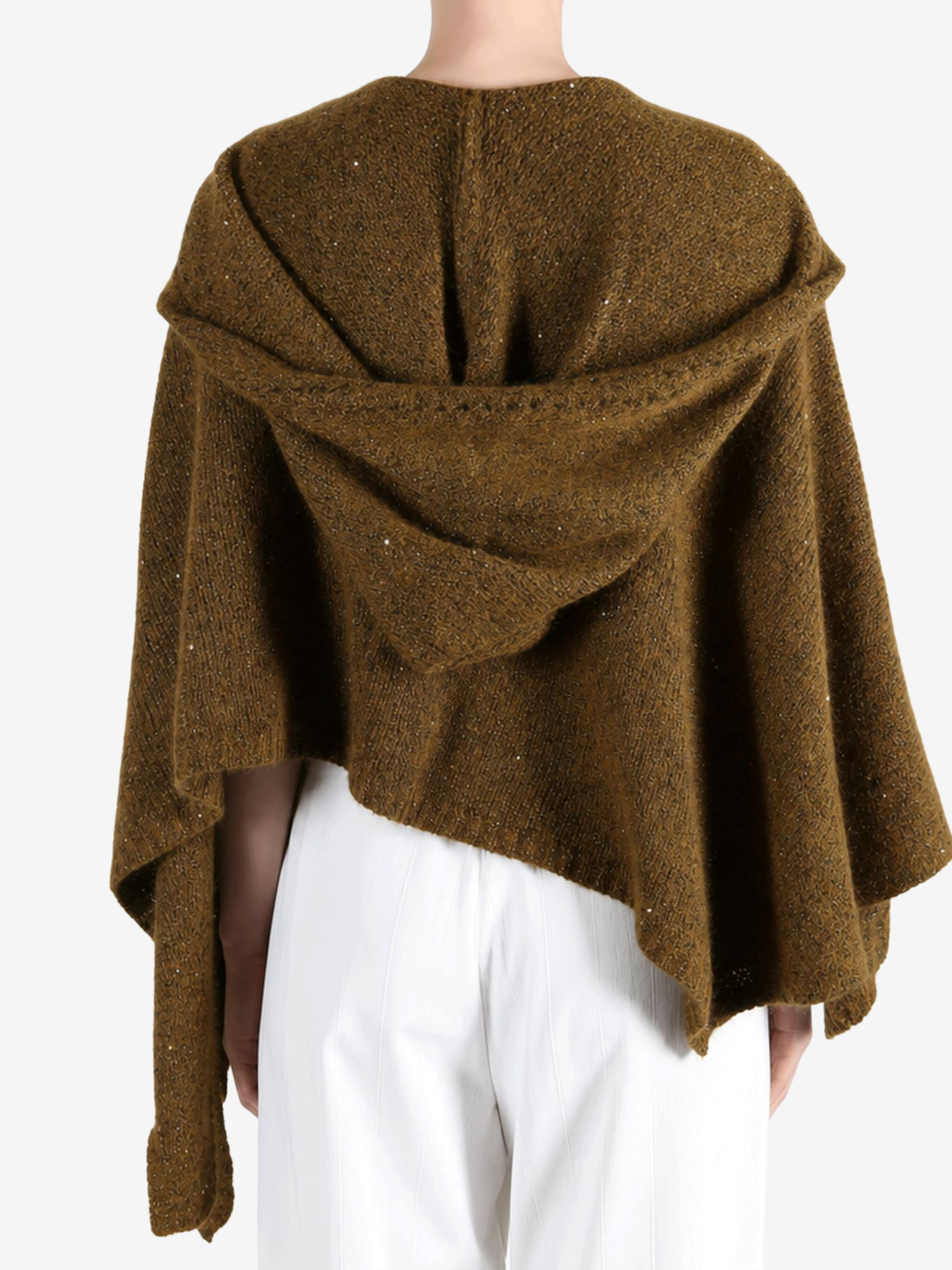 Brown jacket, full body view