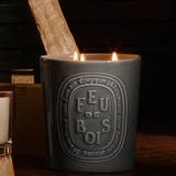 Grey candles, front view