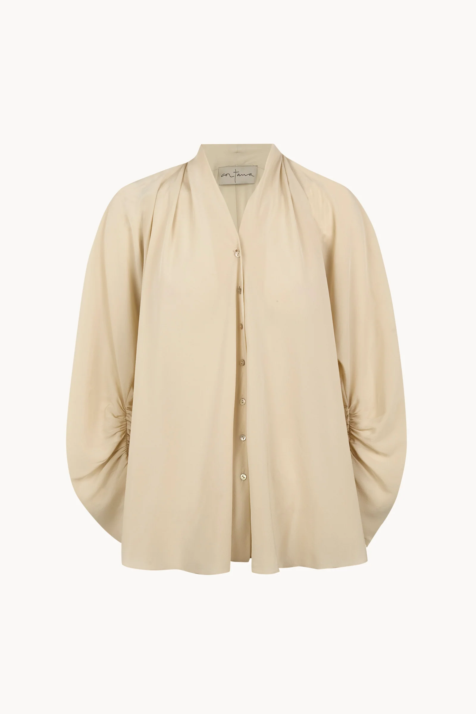 Tan shirt, front view