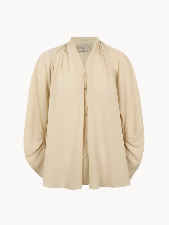 Tan shirt, front view