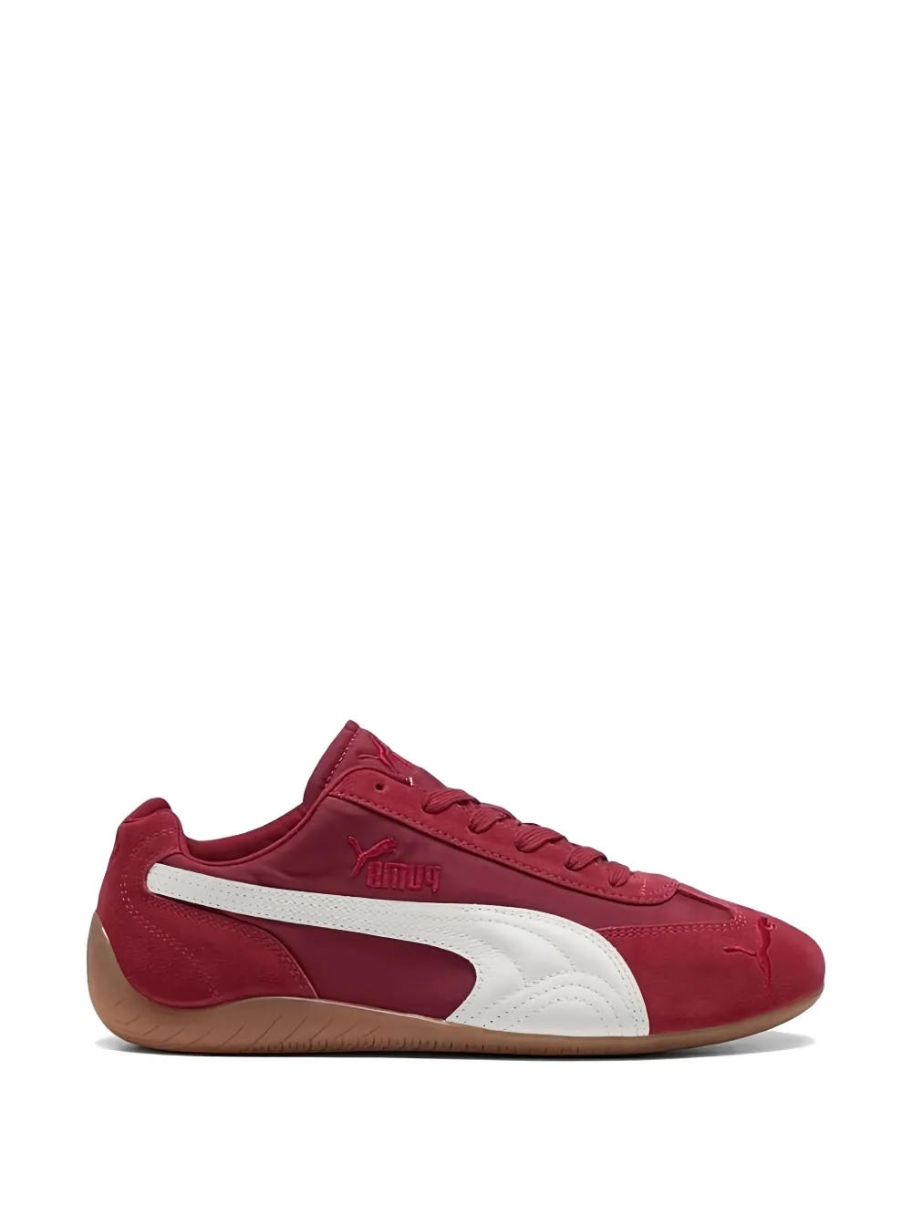 Red shoes, side view