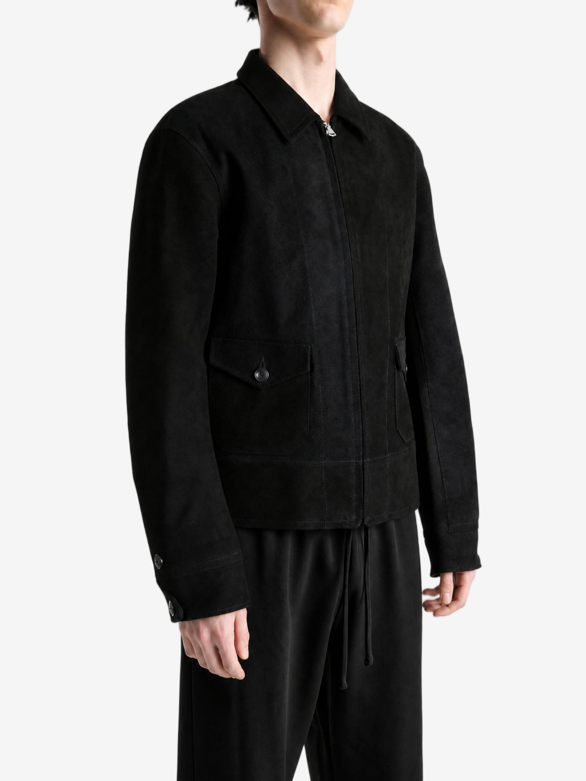 Black jacket, full body view
