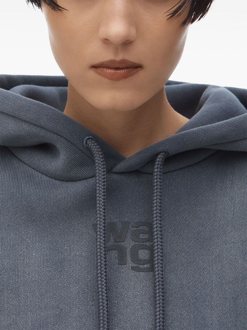 T BY ALEXANDER WANG - Women Essential Terry With Puff Paint Logo Hoodie